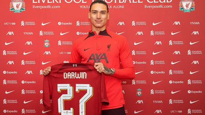 Darwin Nunez Liverpool FC | Number 27 Soccer Poster | Premier League Fan Gift - Sports Poster