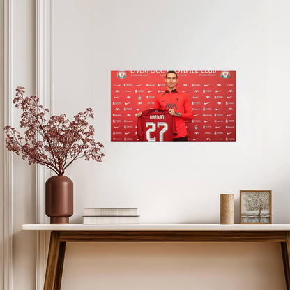 Darwin Nunez Liverpool FC | Number 27 Soccer Poster | Premier League Fan Gift - Sports Poster