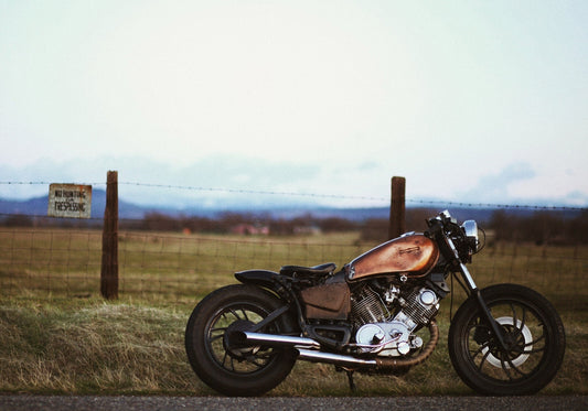 Yamaha Virago XV750 Cafe Racer | Custom Motorcycle Poster | Vintage Bobber Wall Art - Cars Poster