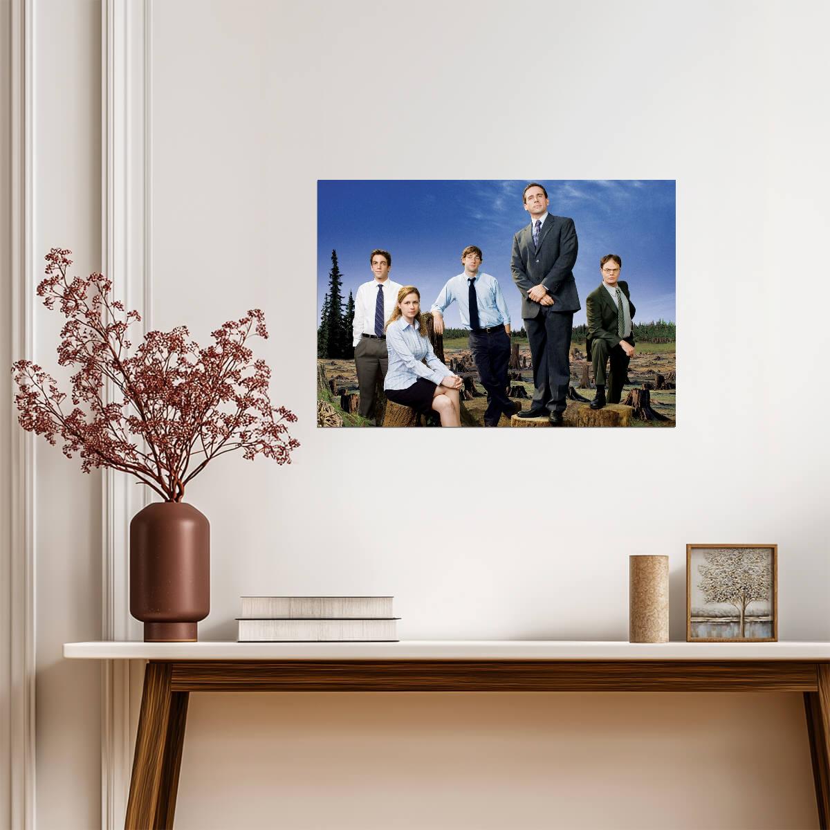 The Office US Cast Outdoors | Michael Scott Jim Pam Dwight Ryan | Comedy Series Poster - Movies & TV Poster