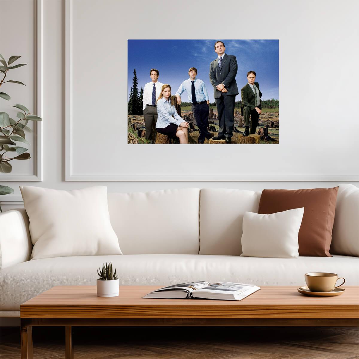 The Office US Cast Outdoors | Michael Scott Jim Pam Dwight Ryan | Comedy Series Poster - Movies & TV Poster