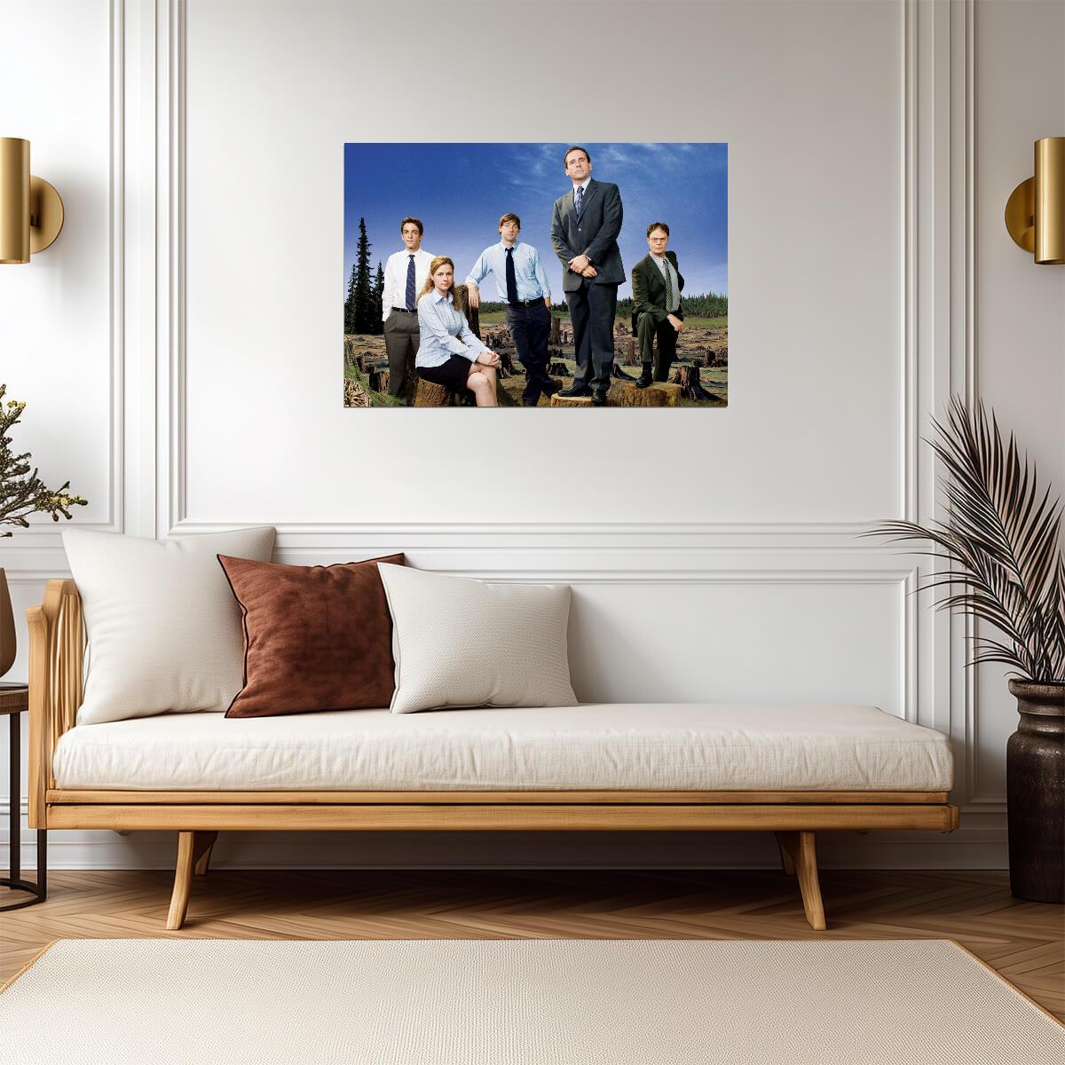 The Office US Cast Outdoors | Michael Scott Jim Pam Dwight Ryan | Comedy Series Poster - Movies & TV Poster