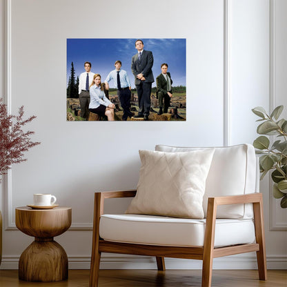 The Office US Cast Outdoors | Michael Scott Jim Pam Dwight Ryan | Comedy Series Poster - Movies & TV Poster