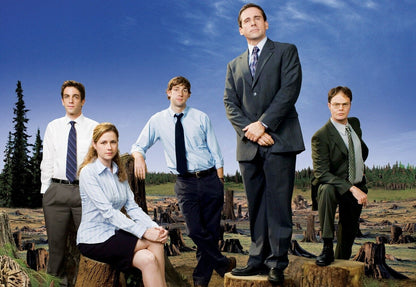 The Office US Cast Outdoors | Michael Scott Jim Pam Dwight Ryan | Comedy Series Poster - Movies & TV Poster