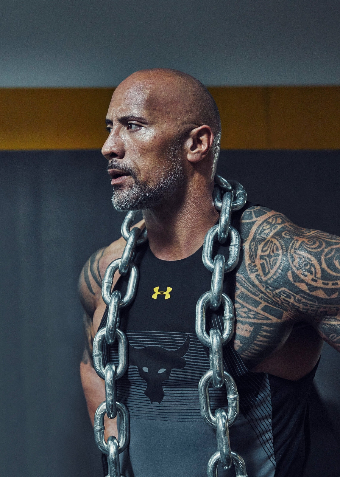 Dwayne Johnson The Rock with Chains | Gym Workout Poster | Fitness Motivation Art - Sports Poster