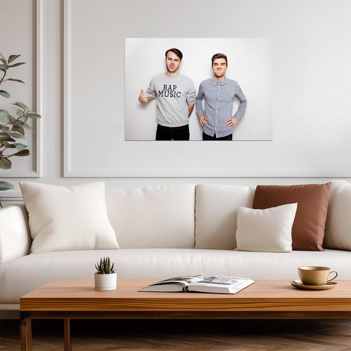 The Chainsmokers Studio Portrait | Music Duo Poster | EDM Pop Wall Art - Music Poster