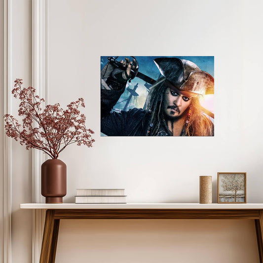 Pirates of the Caribbean Captain Jack Sparrow | Movie Poster | Johnny Depp Adventure Film Art - Movies & TV Poster
