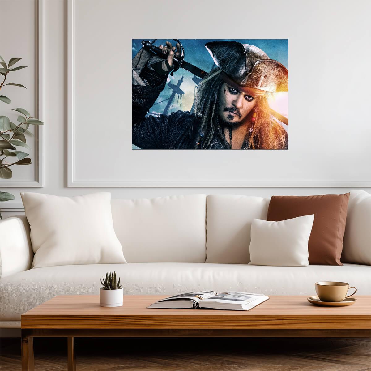 Pirates of the Caribbean Captain Jack Sparrow | Movie Poster | Johnny Depp Adventure Film Art - Movies & TV Poster