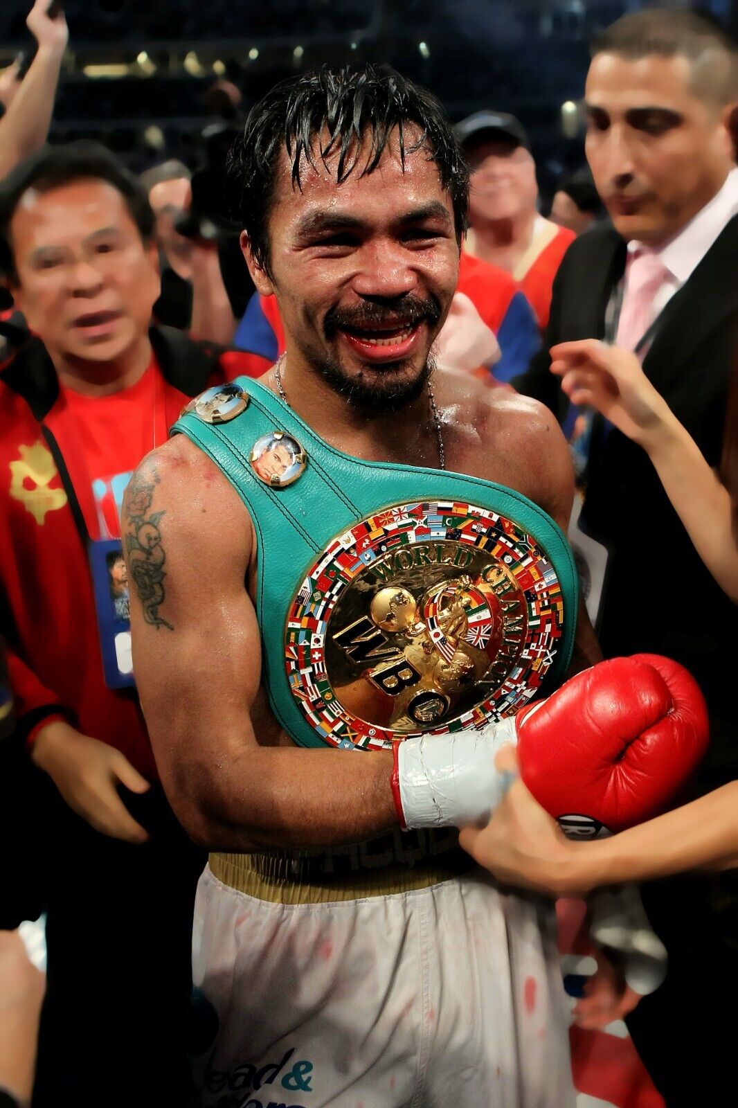 Manny Pacquiao Championship Belt | Boxing Legend Poster | Combat Sports Art - Sports Poster