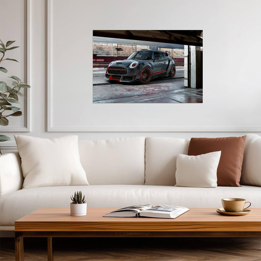 Mini John Cooper Works GP Concept | Racing Car Design Poster | Widebody Hot Hatch Art - Cars Poster