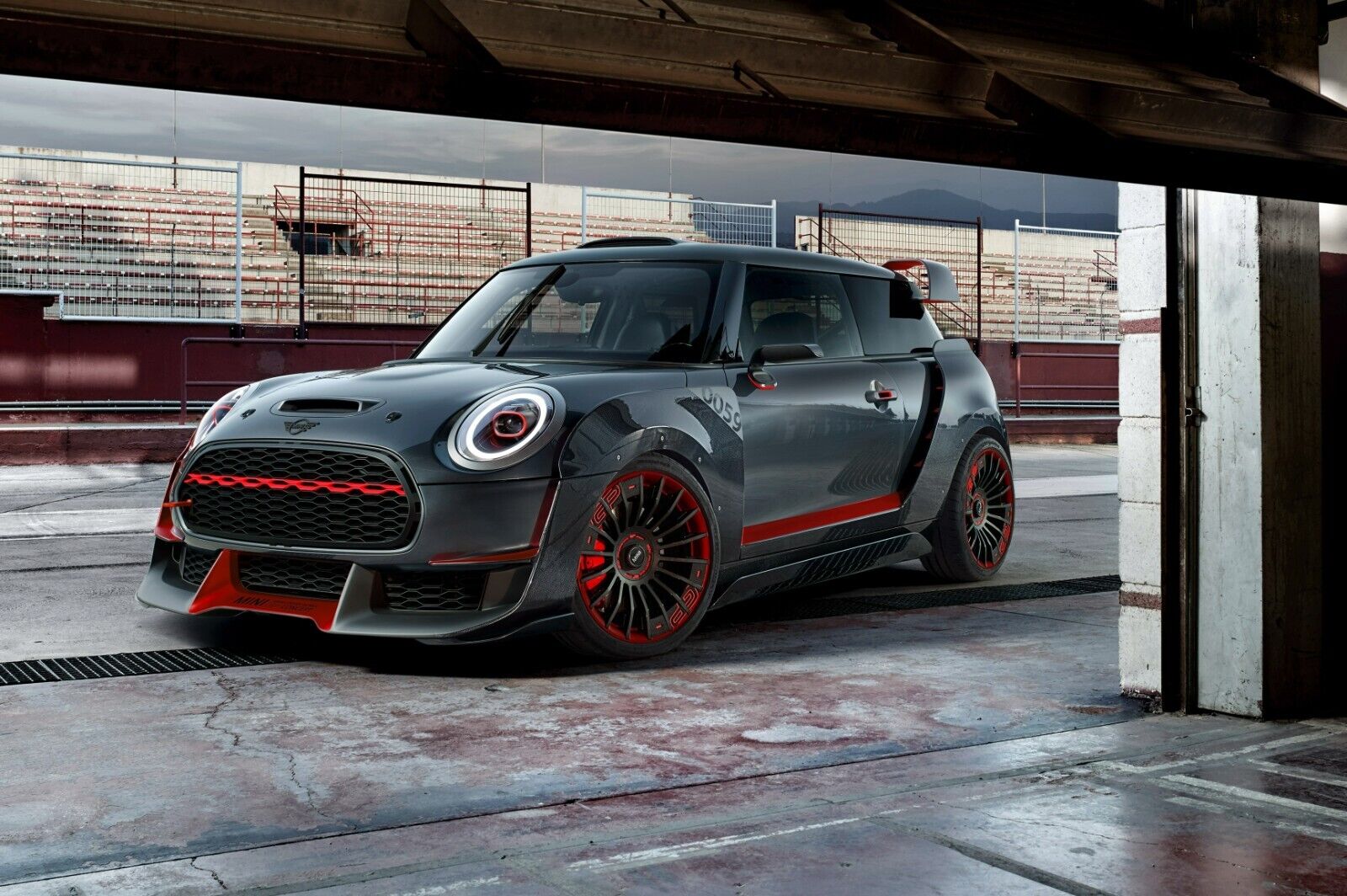 Mini John Cooper Works GP Concept | Racing Car Design Poster | Widebody Hot Hatch Art - Cars Poster