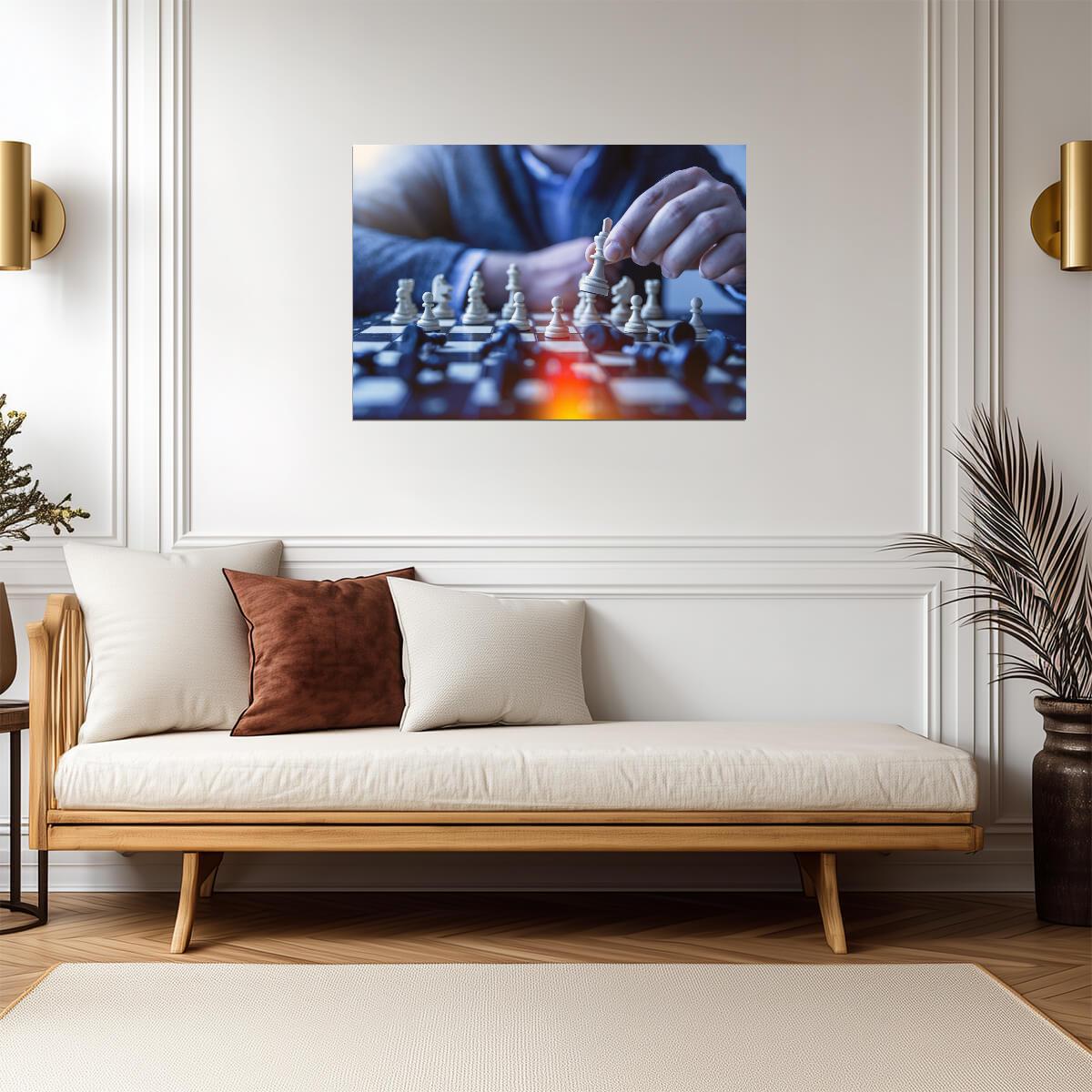 Strategic Chess Move | Conceptual Mind Game Art | Gift for Player Poster - Sports Poster