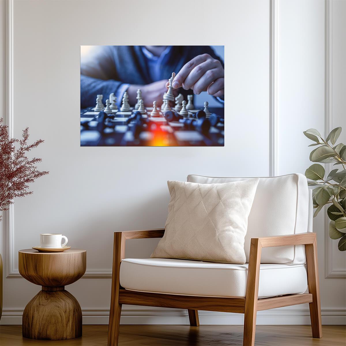 Strategic Chess Move | Conceptual Mind Game Art | Gift for Player Poster - Sports Poster
