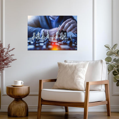 Strategic Chess Move | Conceptual Mind Game Art | Gift for Player Poster - Sports Poster