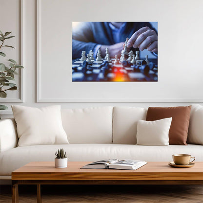 Strategic Chess Move | Conceptual Mind Game Art | Gift for Player Poster - Sports Poster