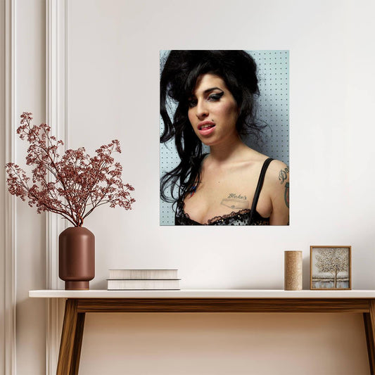 Amy Winehouse Tattoo Portrait | Music Legend Poster | Vintage Wall Art - Music Poster