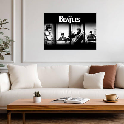 The Beatles Recording Studio | John Paul George Ringo Photos | Classic Rock Band Poster - Music Poster