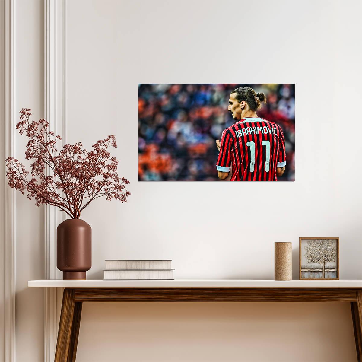 Zlatan Ibrahimović AC Milan | Soccer Legend Poster | Football Fan Gift - Sports Poster
