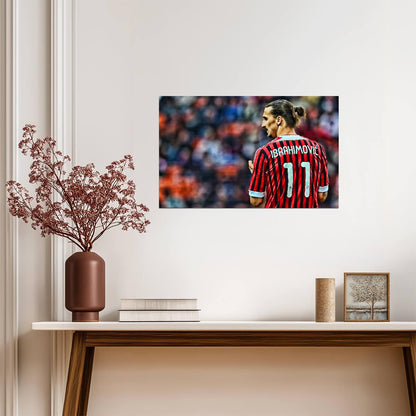 Zlatan Ibrahimović AC Milan | Soccer Legend Poster | Football Fan Gift - Sports Poster