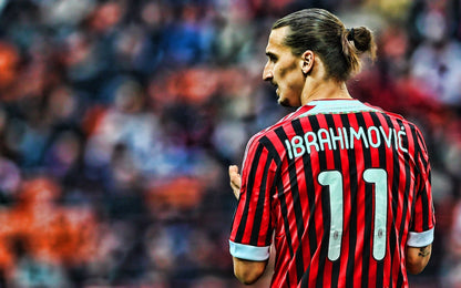 Zlatan Ibrahimović AC Milan | Soccer Legend Poster | Football Fan Gift - Sports Poster