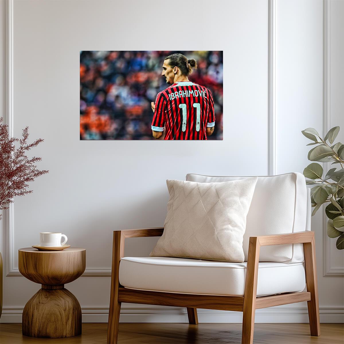 Zlatan Ibrahimović AC Milan | Soccer Legend Poster | Football Fan Gift - Sports Poster