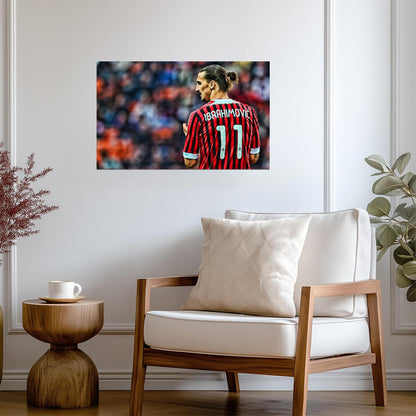 Zlatan Ibrahimović AC Milan | Soccer Legend Poster | Football Fan Gift - Sports Poster