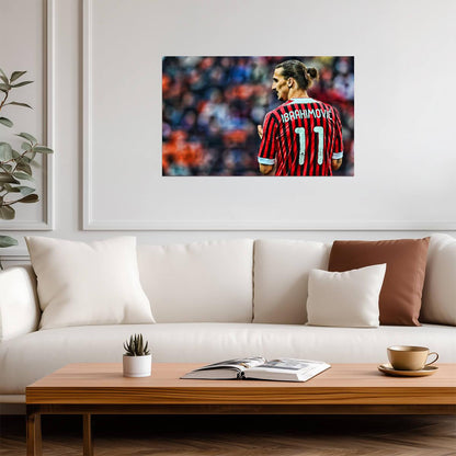 Zlatan Ibrahimović AC Milan | Soccer Legend Poster | Football Fan Gift - Sports Poster