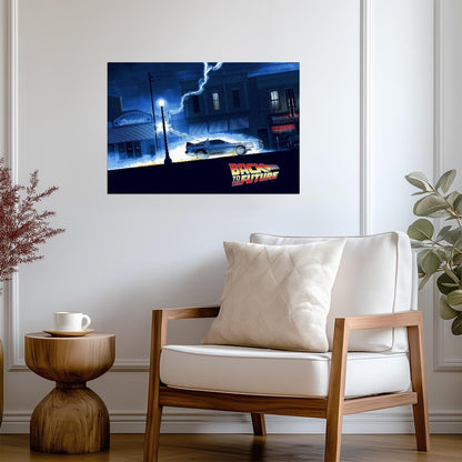 Back to the Future DeLorean Lightning Strike | Classic 80s Movie Poster | Sci-Fi Film Wall Art - Movies & TV Poster