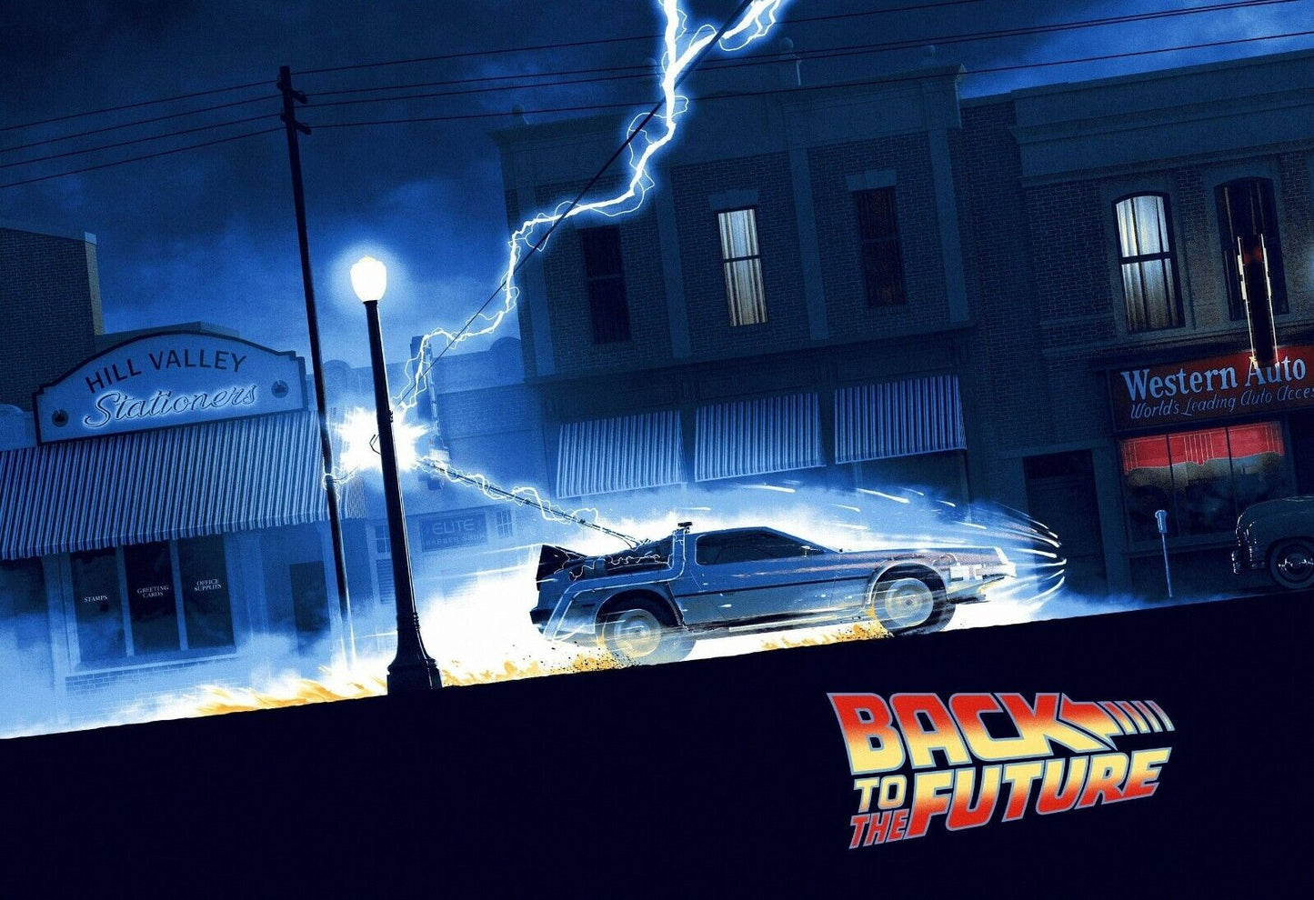 Back to the Future DeLorean Lightning Strike | Classic 80s Movie Poster | Sci-Fi Film Wall Art - Movies & TV Poster