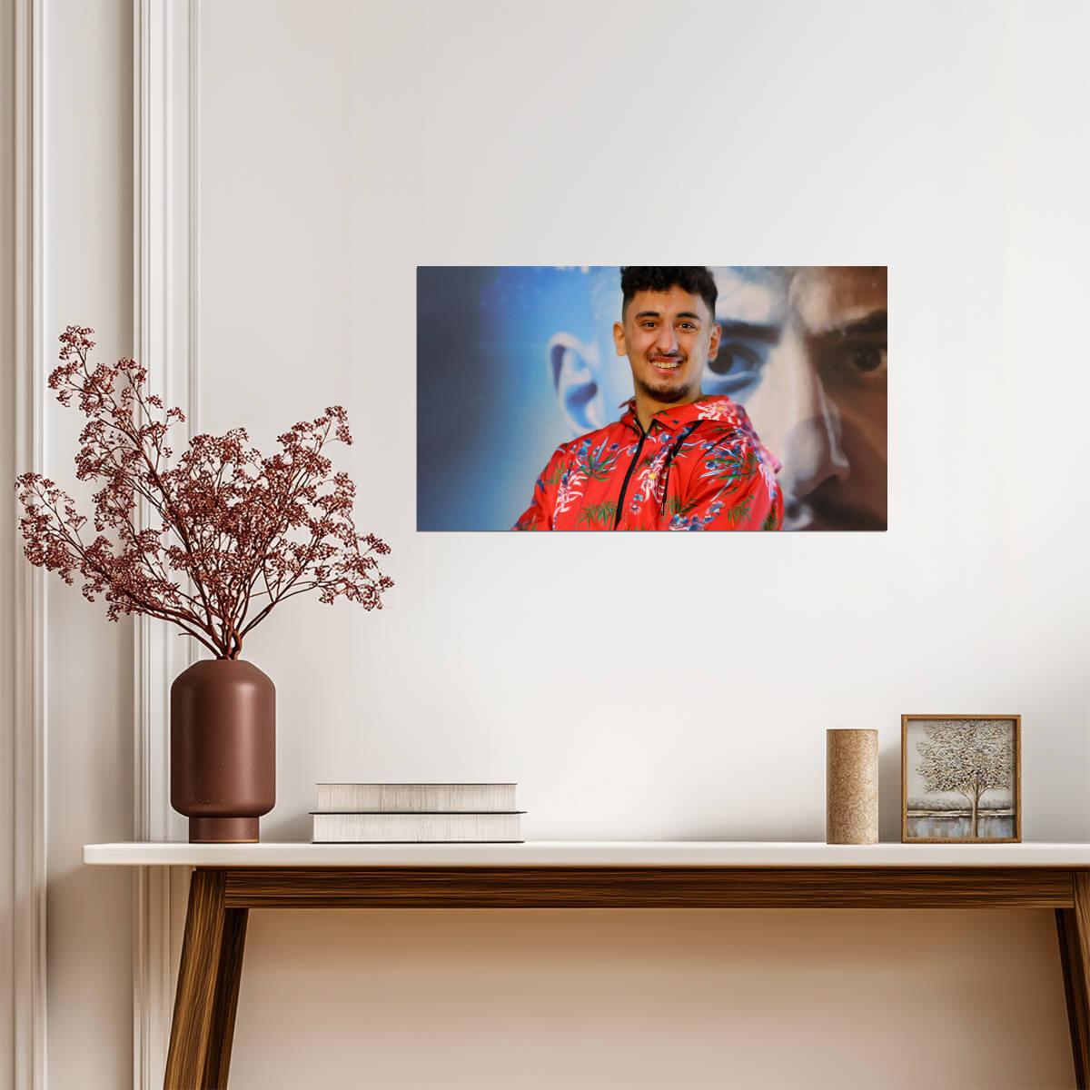 Aneson Gib | YouTube Boxing Personality | Combat Sports Portrait Poster - Sports Poster
