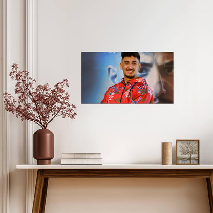 Aneson Gib | YouTube Boxing Personality | Combat Sports Portrait Poster - Sports Poster