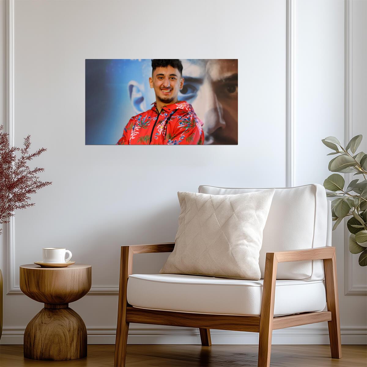 Aneson Gib | YouTube Boxing Personality | Combat Sports Portrait Poster - Sports Poster