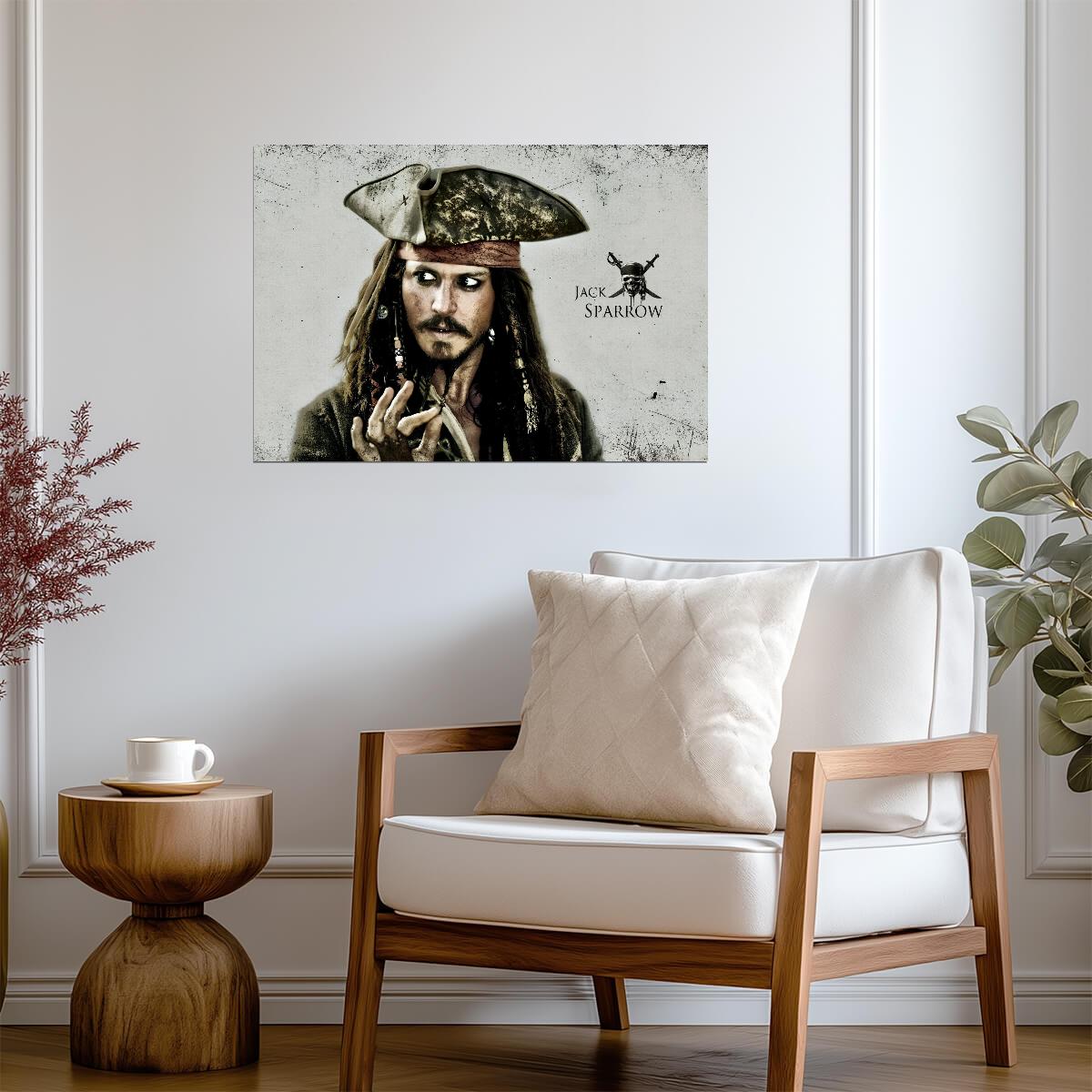 Pirates of the Caribbean Jack Sparrow | Stylized Movie Poster | Johnny Depp Fan Art Print - Movies & TV Poster