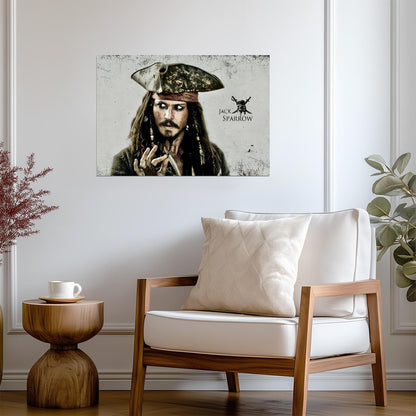 Pirates of the Caribbean Jack Sparrow | Stylized Movie Poster | Johnny Depp Fan Art Print - Movies & TV Poster