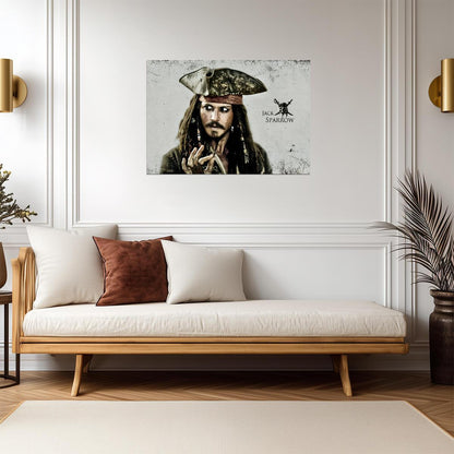 Pirates of the Caribbean Jack Sparrow | Stylized Movie Poster | Johnny Depp Fan Art Print - Movies & TV Poster