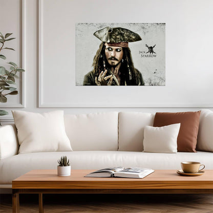 Pirates of the Caribbean Jack Sparrow | Stylized Movie Poster | Johnny Depp Fan Art Print - Movies & TV Poster