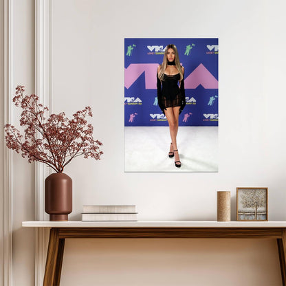 Madison Beer VMA Red Carpet | Black Mini Dress Outfit | Pop Music Star Poster - Music Poster