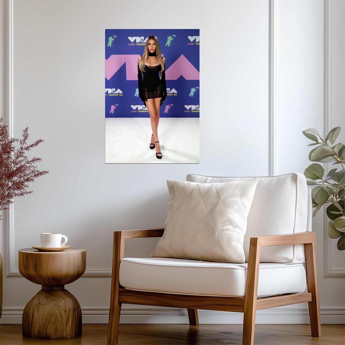Madison Beer VMA Red Carpet | Black Mini Dress Outfit | Pop Music Star Poster - Music Poster