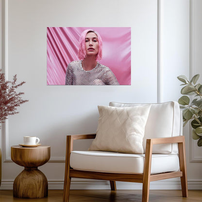 Hailey Bieber | Cool Tone Art | Fashion Poster - Celebrities Poster