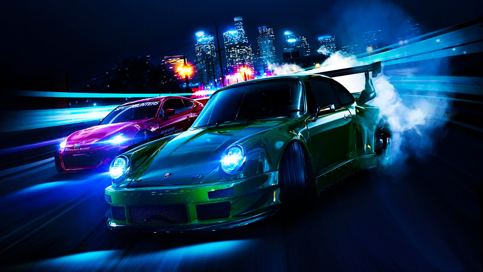 Need For Speed 2015 Porsche 911 RSR | Night Street Racing Poster | Neon Arcade Game Art - Video Games Poster