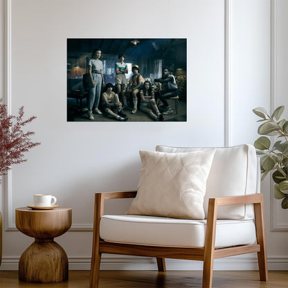 Stranger Things The Party Group Photo | Eleven Mike Will Dustin Lucas Max | Sci-Fi TV Poster - Movies & TV Poster