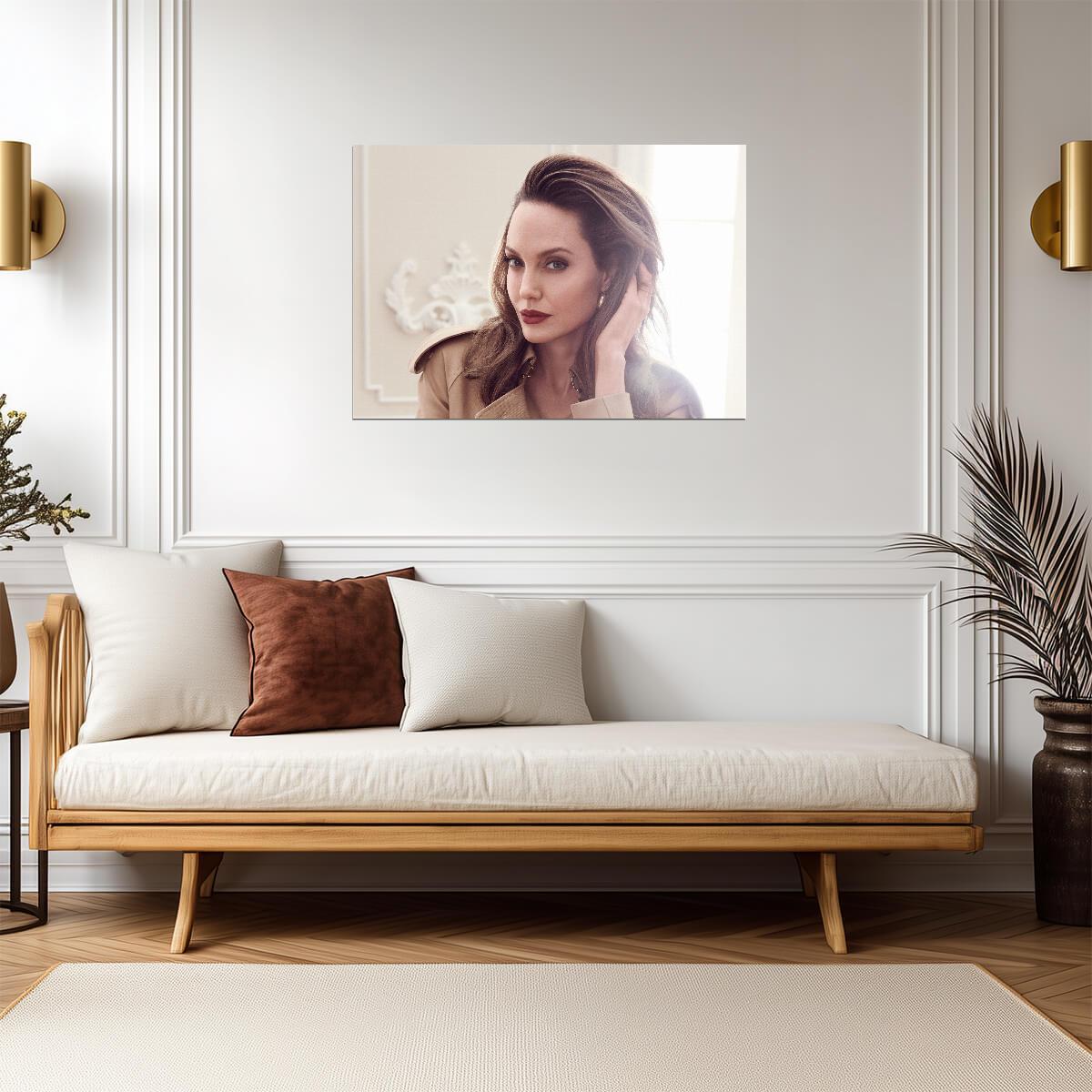 Angelina Jolie Elegant Portrait | Movie Star Photography | Celebrity Wall Poster - Celebrities Poster