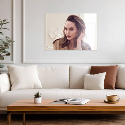 Angelina Jolie Elegant Portrait | Movie Star Photography | Celebrity Wall Poster - Celebrities Poster