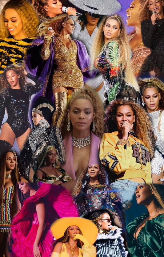 Beyoncé Photo Collage | Music Icon Poster | Pop Star Tribute Wall Art - Music Poster