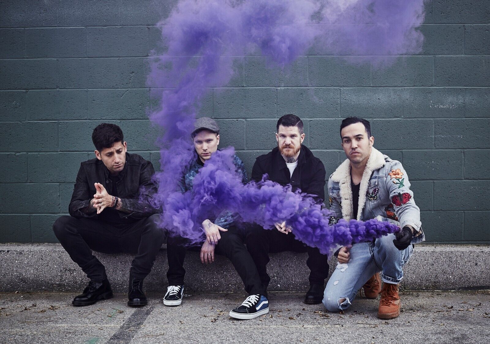 Fall Out Boy Purple Smoke Photoshoot | Rock Band Poster | Pop Punk Music Art - Music Poster