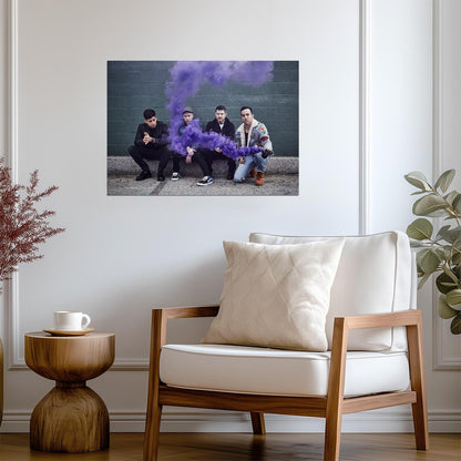 Fall Out Boy Purple Smoke Photoshoot | Rock Band Poster | Pop Punk Music Art - Music Poster