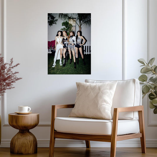 Blackpink Group Photo | K-Pop Music Poster | Korean Pop Stars Wall Art - Music Poster