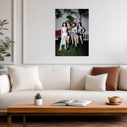 Blackpink Group Photo | K-Pop Music Poster | Korean Pop Stars Wall Art - Music Poster