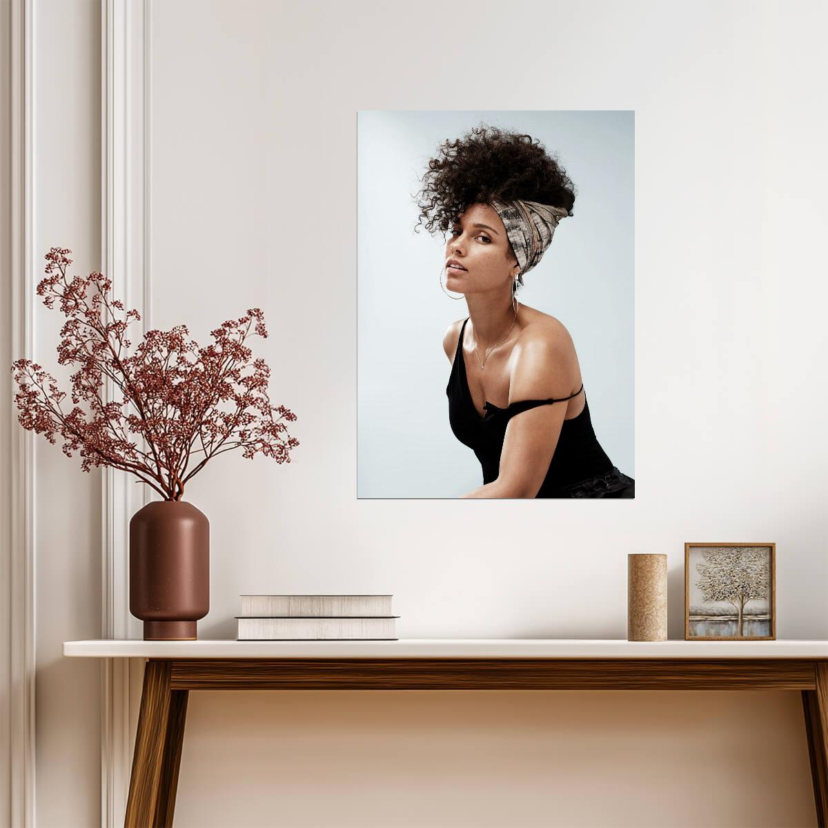 Alicia Keys | Music Icon Wall Art | Piano Legend Poster - Music Poster