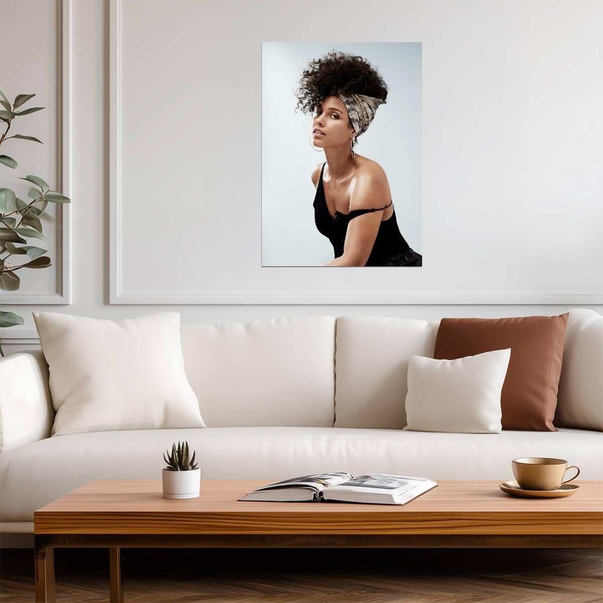 Alicia Keys | Music Icon Wall Art | Piano Legend Poster - Music Poster